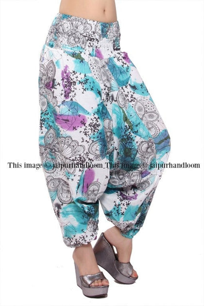 thai fisherman pants 2 in 1 party dress wide leg palazzo pants-Jaipur Handloom