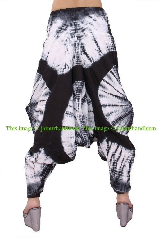 tie dye harem pants mens yoga pants unisex yoga trousers-Jaipur Handloom