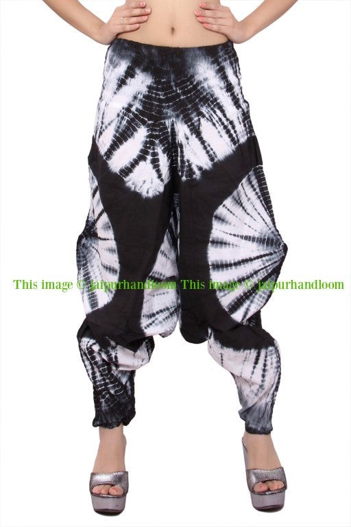 tie dye harem pants mens yoga pants unisex yoga trousers-Jaipur Handloom