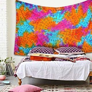 tie dye mandala tapestry wall hangings dorm room twin bedding bed cover-Jaipur Handloom