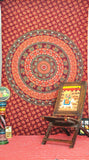 trippy mandala tapestry psychedelic mandala yoga mat cotton beach towel-Jaipur Handloom