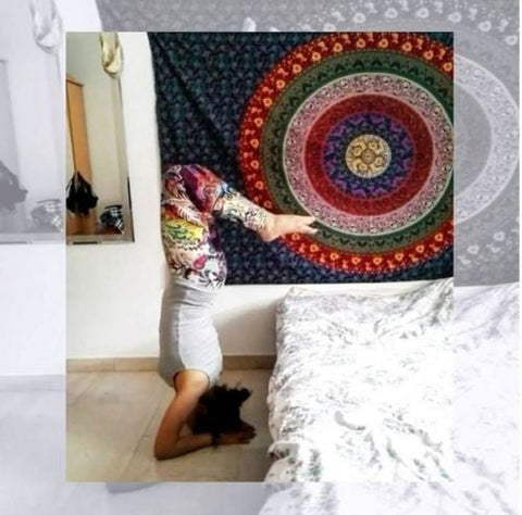 twin bed cover cotton mandala blanket bohemian mandala tapestry tapestries-Jaipur Handloom