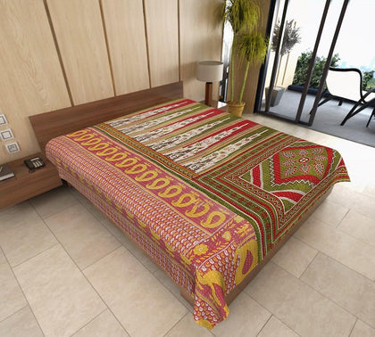 Twin Kantha Bedding Bohemian Vintage Kantha Bedspread Blanket-Jaipur Handloom