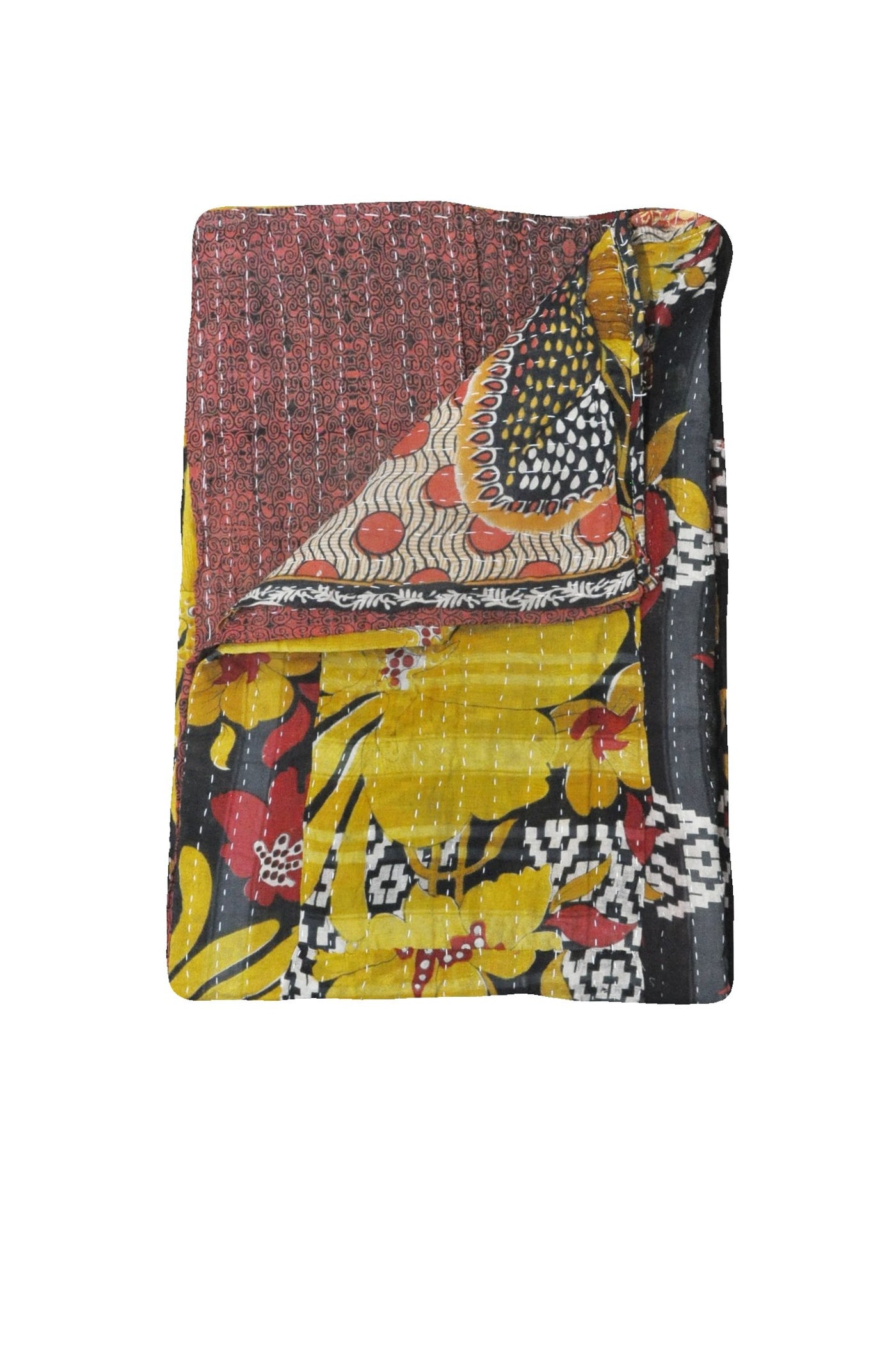twin kantha throw