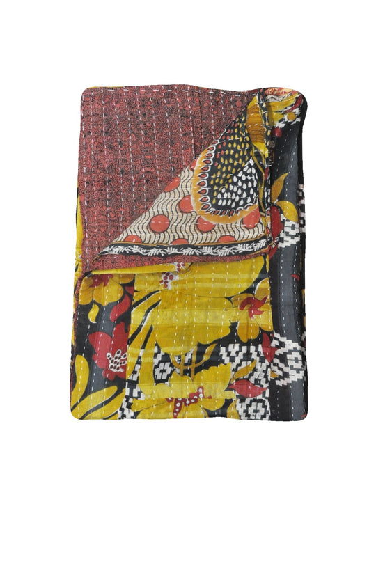 twin kantha throw
