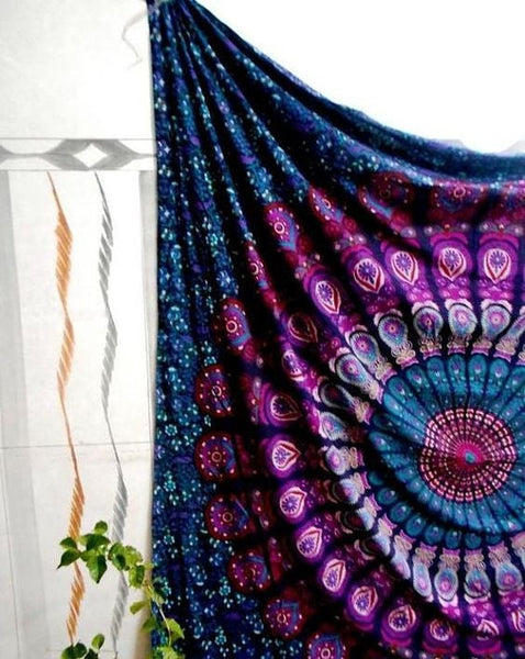 twin mandala bed sheets bohemian dorm tapestry dorm room curtains-Jaipur Handloom