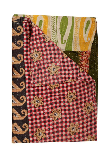 vintage kantha quilt wholesale kantha throw blankets fair trade india-Jaipur Handloom