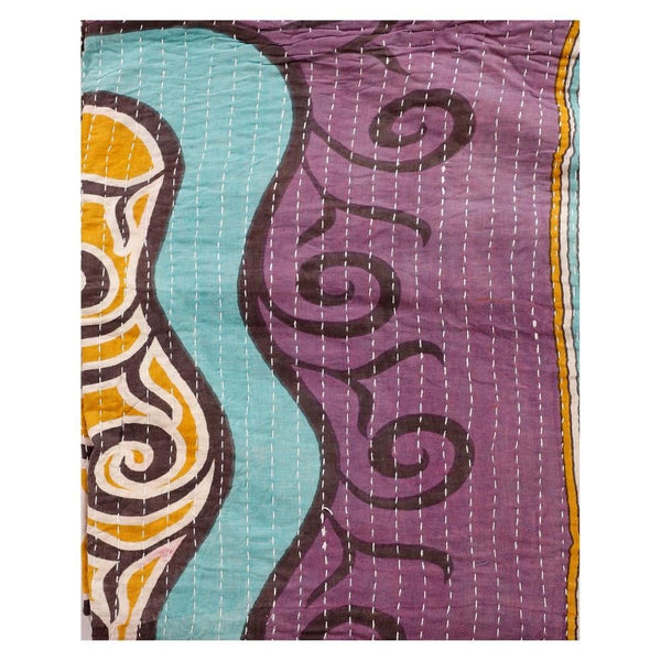 vintage kantha throw fair trade buy online bohemian baby blanket-Jaipur Handloom