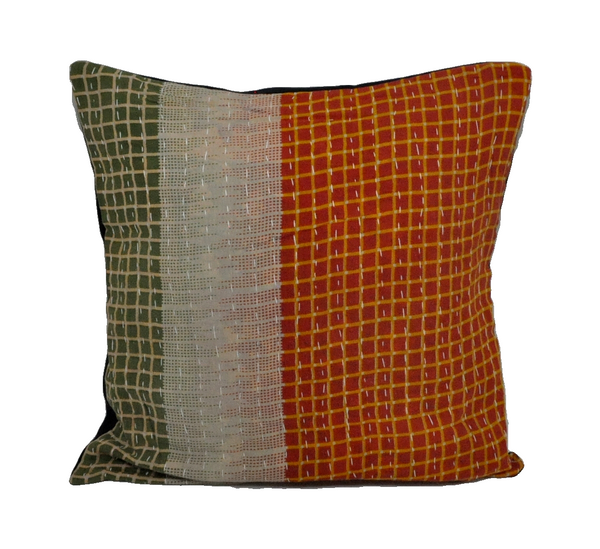 vintage kantha throw pillows boho bedroom square cushions