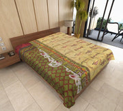 vintage sari kantha gudri twin kantha bedding handmade baby blanket - AS41-Jaipur Handloom