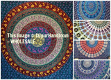 wholesale lot 50 pc cotton bohemian table cloth mandala indian bedspread-Jaipur Handloom