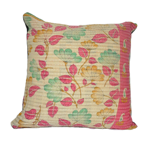 wholesale lot of 24" indian kantha cushion covers boho decorative sofa pillow