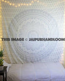 wholesale mandala tapestries silver dorm tapestry college room wall hanging-Jaipur Handloom
