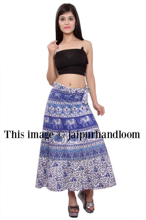 women rapron skirts beach dress Summer Clothing Long Rapron-Jaipur Handloom