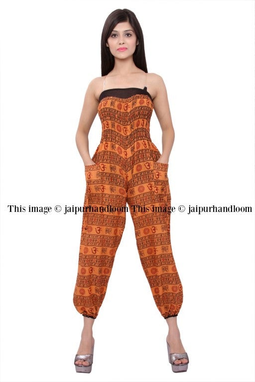 women yoga pants with pockets mens yoga pants indian yoga legging cotton baggy loose summer pants-Jaipur Handloom