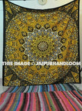 yellow star hippie tapestries dorm room bohemian tapestry decorative curtains-Jaipur Handloom