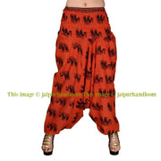 yoga clothing for women cotton harem pants wide harem trousers-Jaipur Handloom