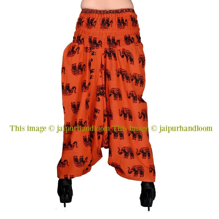 yoga clothing for women cotton harem pants wide harem trousers-Jaipur Handloom