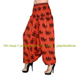 yoga clothing for women cotton harem pants wide harem trousers-Jaipur Handloom